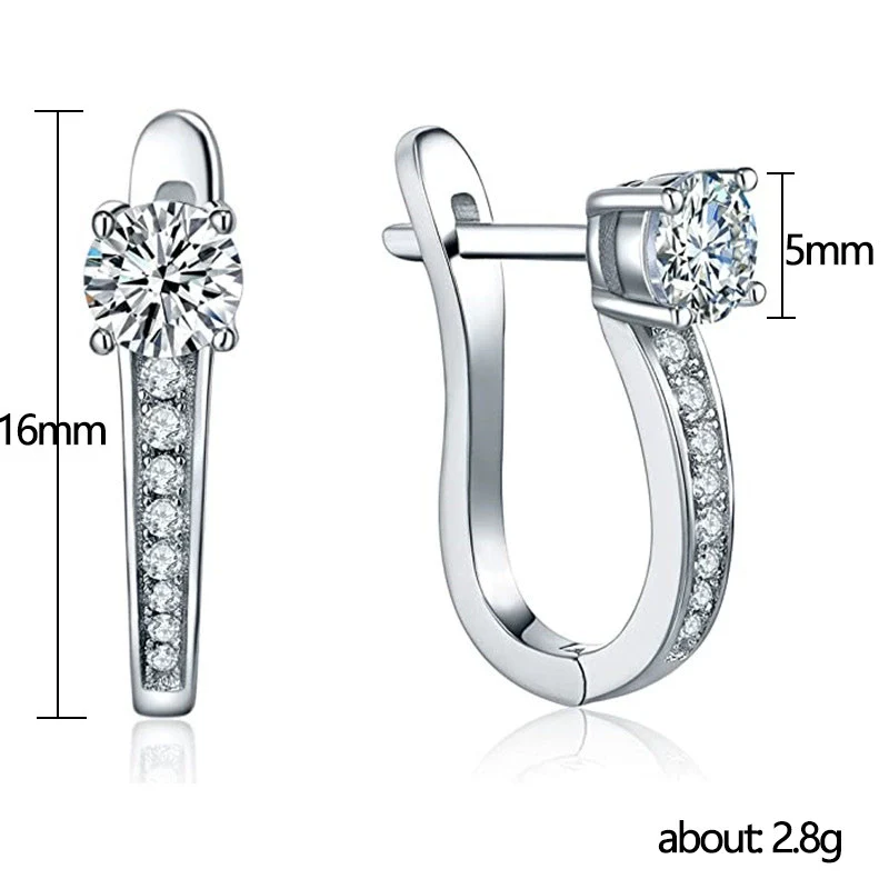 Wholesale Women's Copper Zircon Geometric Earrings - Image 5