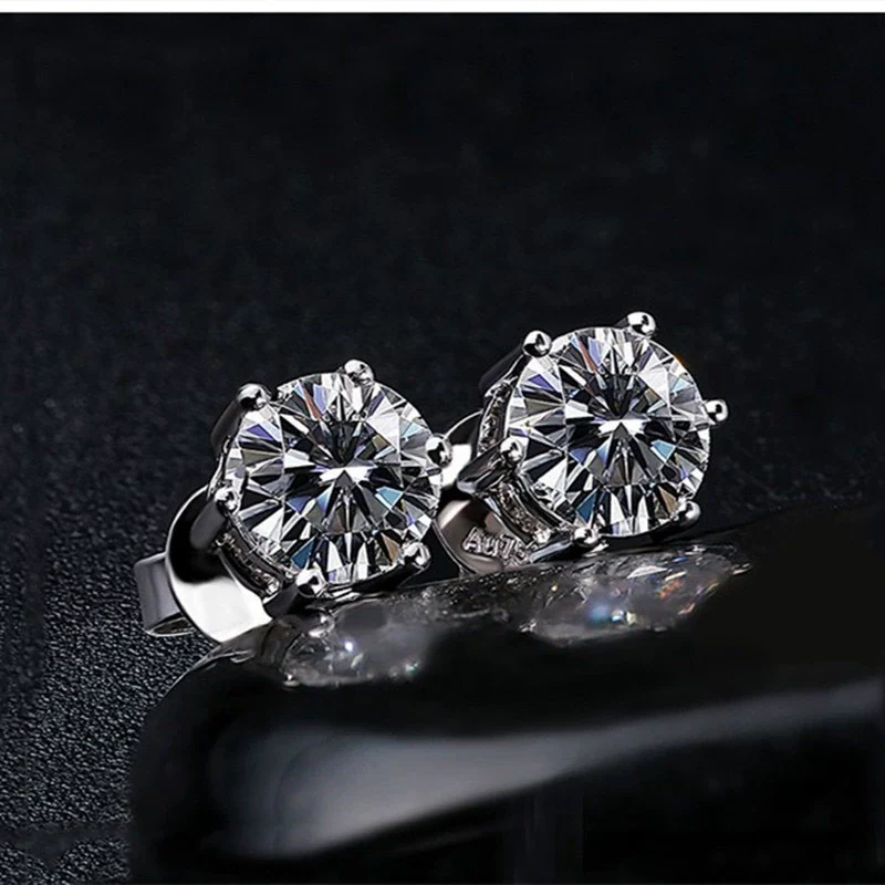 Wholesale Women's Copper Zircon Inlaid Geometric Earrings Fashion Jewelry