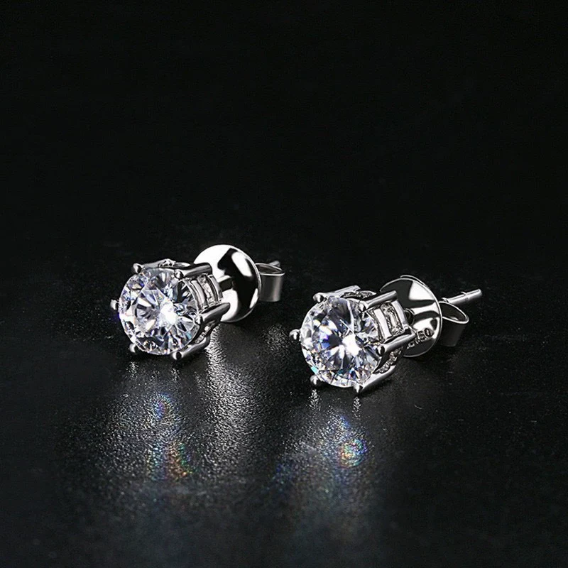 Wholesale Women's Copper Zircon Inlaid Geometric Earrings Fashion Jewelry - Image 3
