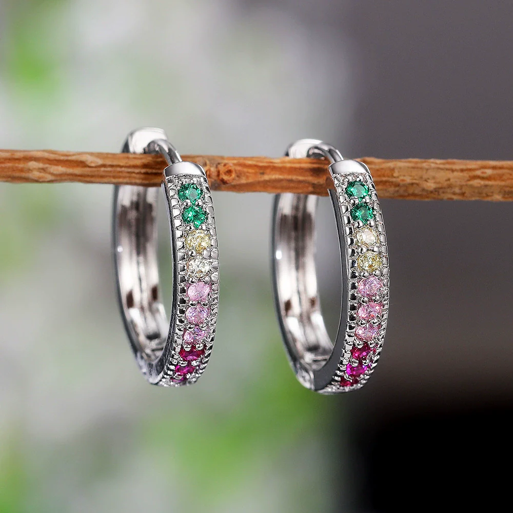 Wholesale Women's Copper Zircon Ushaped Earrings - Image 6