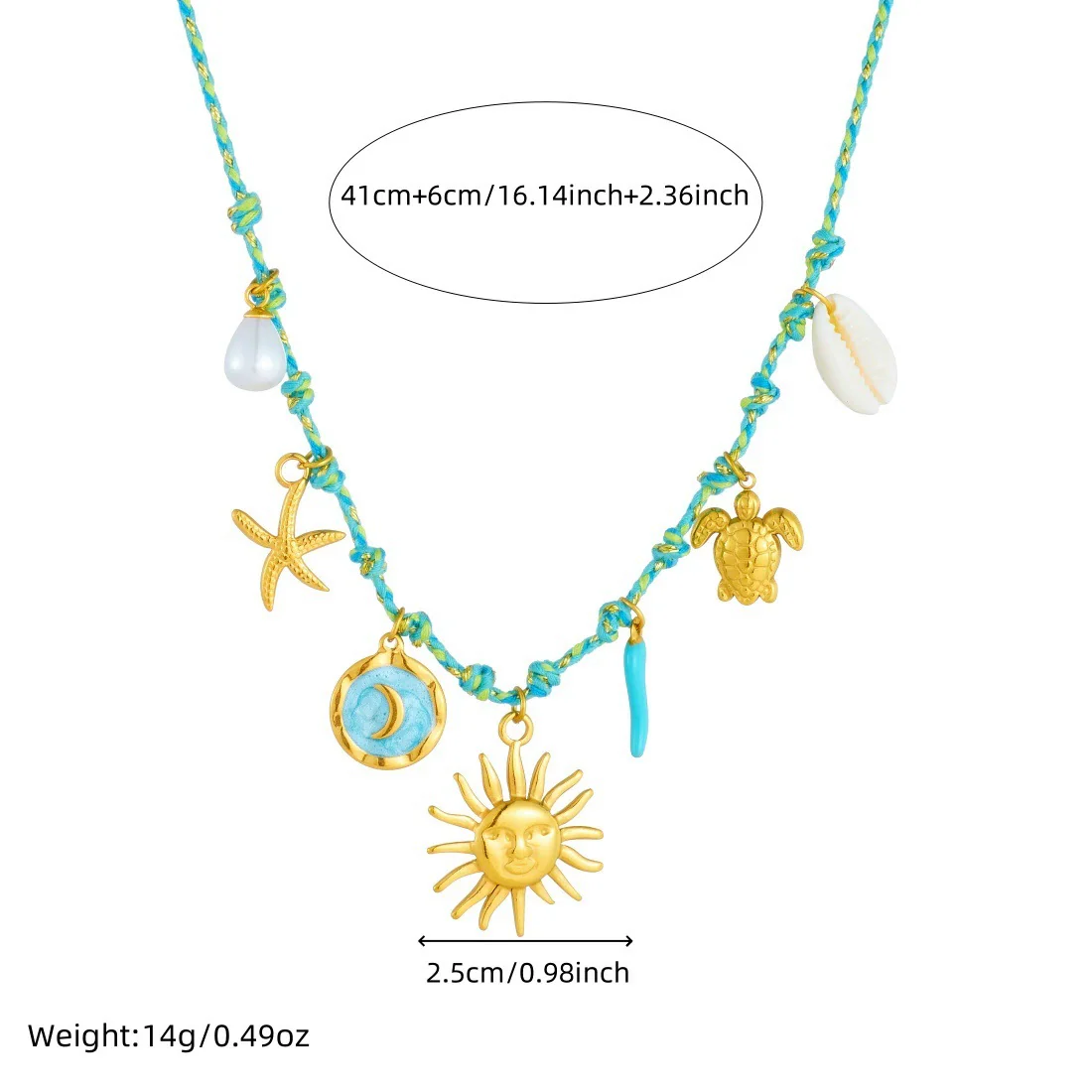 Wholesale Women's Creamy Sweet Minimalist Star Pattern Stainless Steel Goldplated Pendant Necklace - Image 4