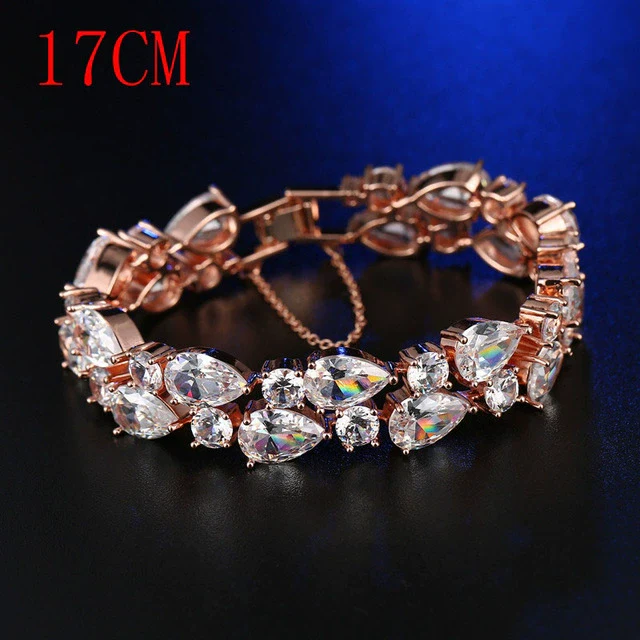 Wholesale Women's Crystal Bracelet With Drop Shape Made Of Environmental Protection Copper And Glass - Image 6