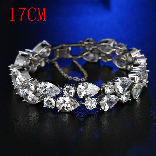 Wholesale Women's Crystal Bracelet With Drop Shape Made Of Environmental Protection Copper And Glass - Image 7