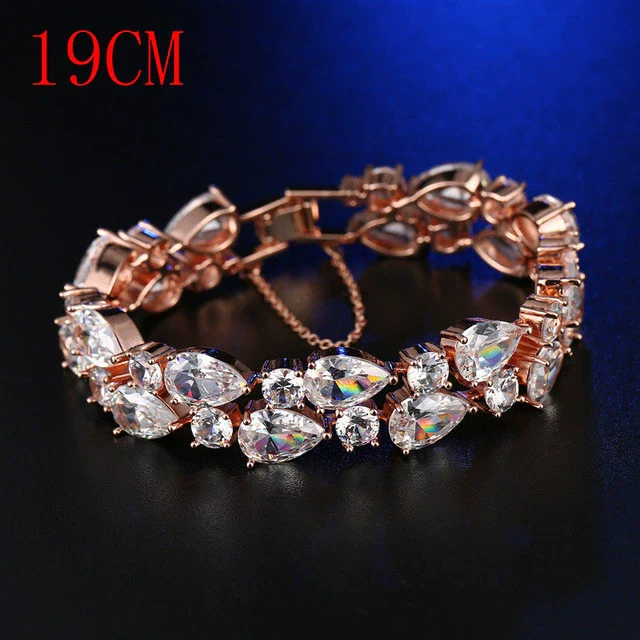 Wholesale Women's Crystal Bracelet With Drop Shape Made Of Environmental Protection Copper And Glass - Image 8