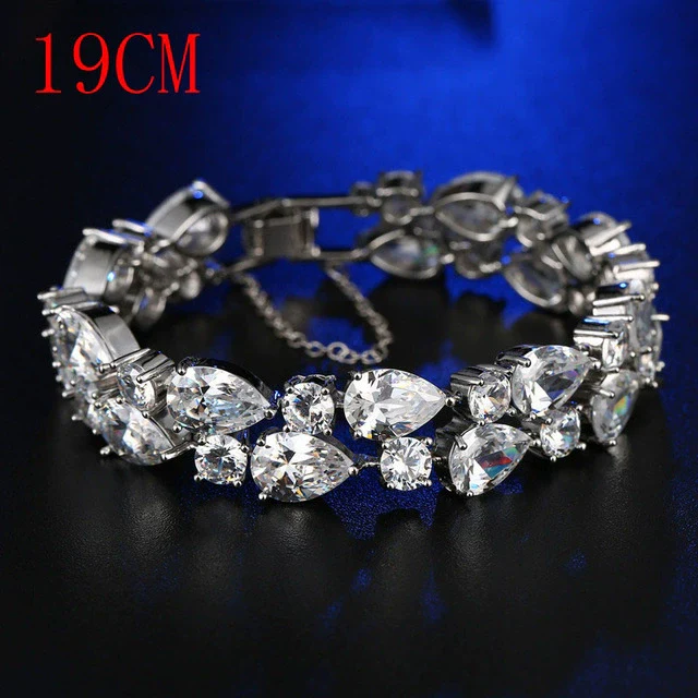 Wholesale Women's Crystal Bracelet With Drop Shape Made Of Environmental Protection Copper And Glass - Image 9