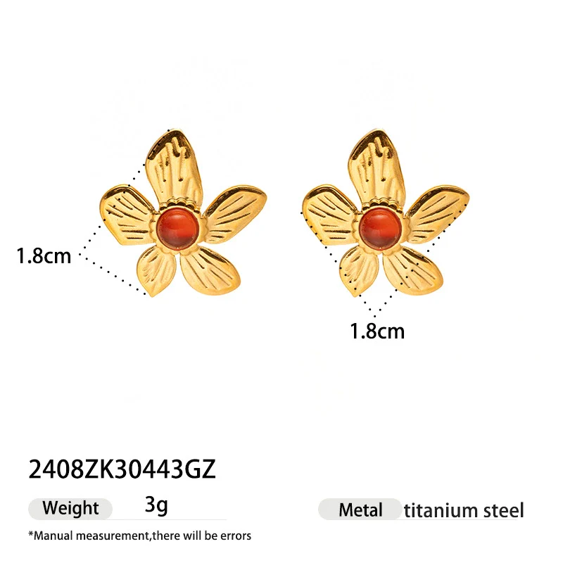 Wholesale Women's Cute Geometric Heart Star Stainless Steel Electroplated Earrings - Image 7