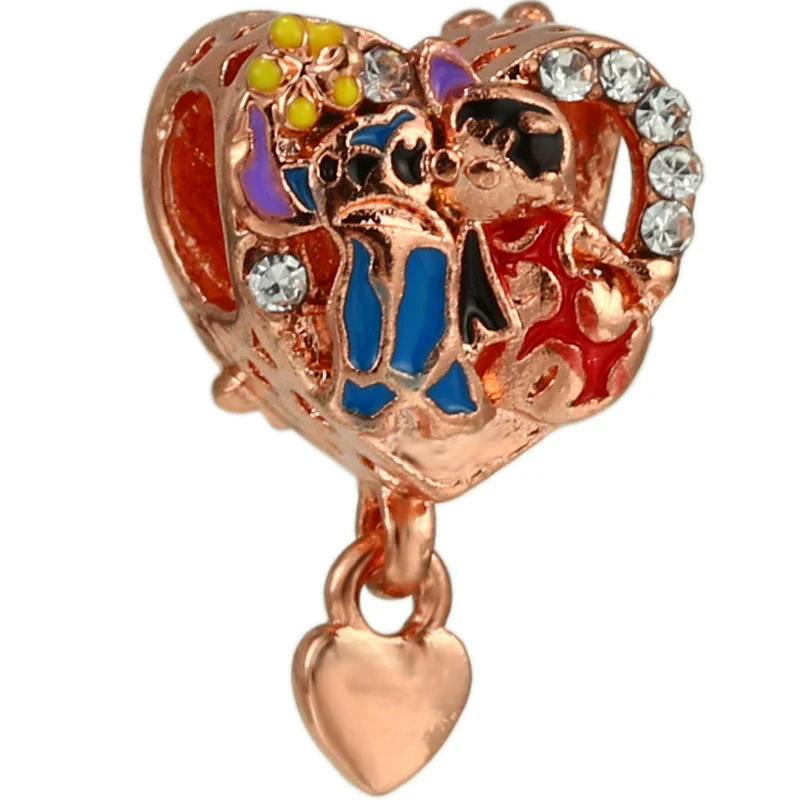 Wholesale Women's Diy Loose Beads Bracelet With Cartoon Animal Pendant Made Of Alloy Metal With Totem Pattern And Electroplating Treatment - Image 20