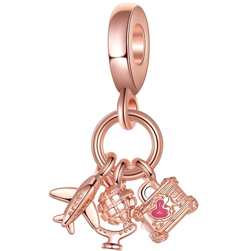 Wholesale Women's Diy Loose Beads Bracelet With Cartoon Animal Pendant Made Of Alloy Metal With Totem Pattern And Electroplating Treatment - Image 27