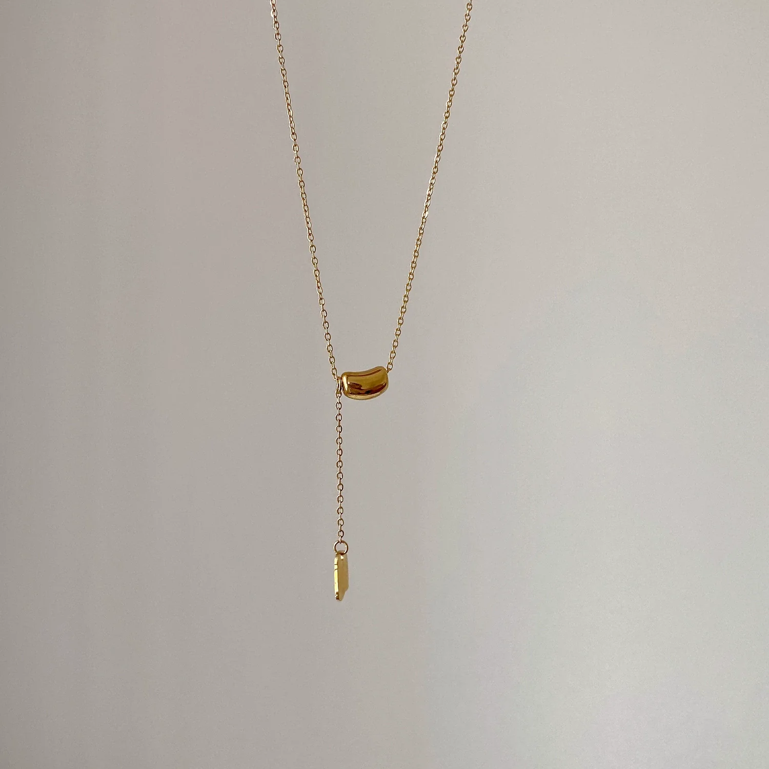 Wholesale Women's Drop Shape Titanium Steel Electroplated Fashion Geometry Ochain Necklace - Image 3