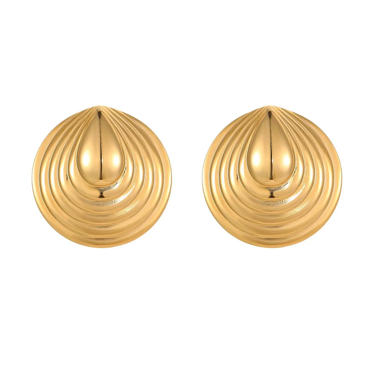 Wholesale Women's Electroplated Geometric Drop Shape Stainless Steel Jewelry Earrings Bracelets Rings - Image 5