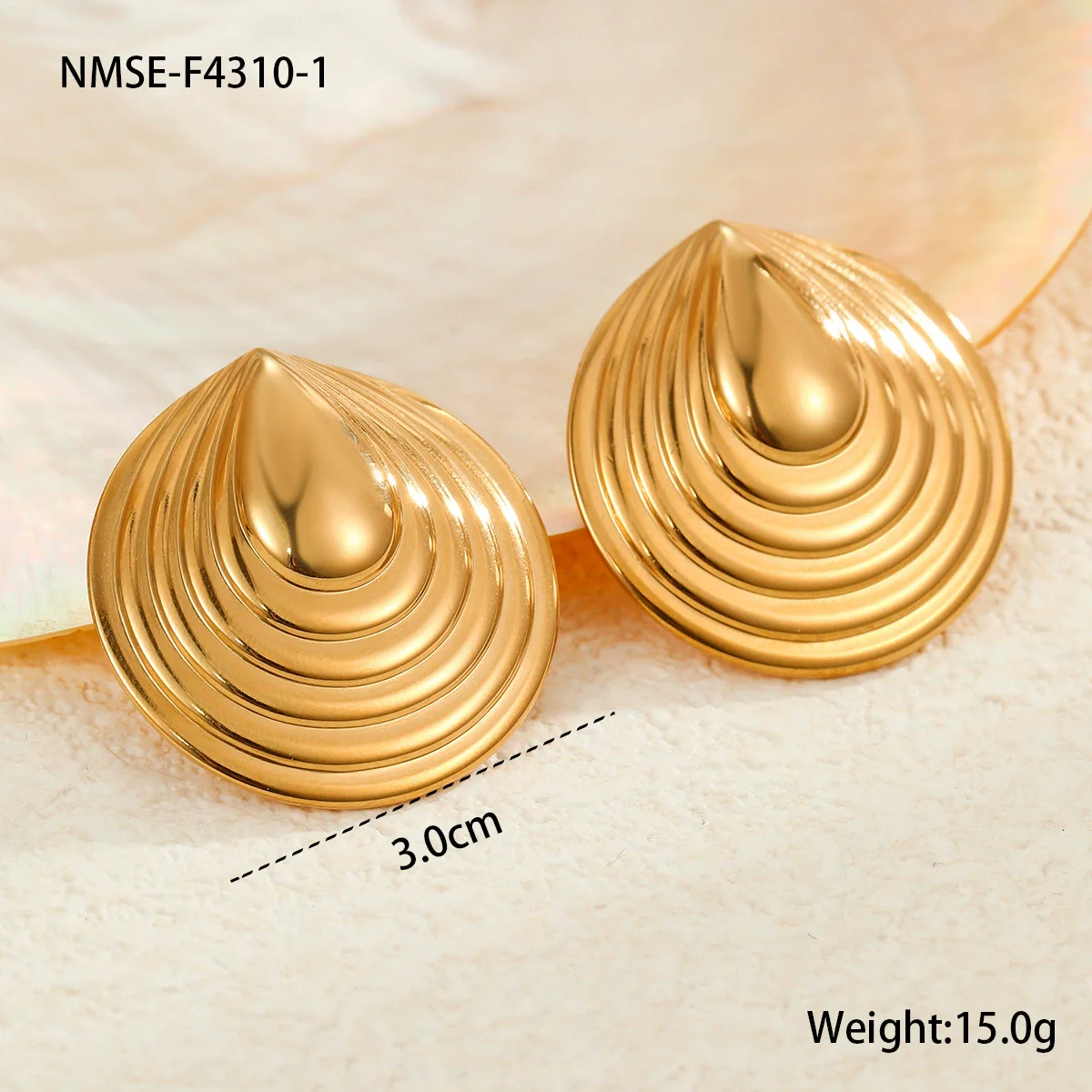 Wholesale Women's Electroplated Geometric Drop Shape Stainless Steel Jewelry Earrings Bracelets Rings - Image 6