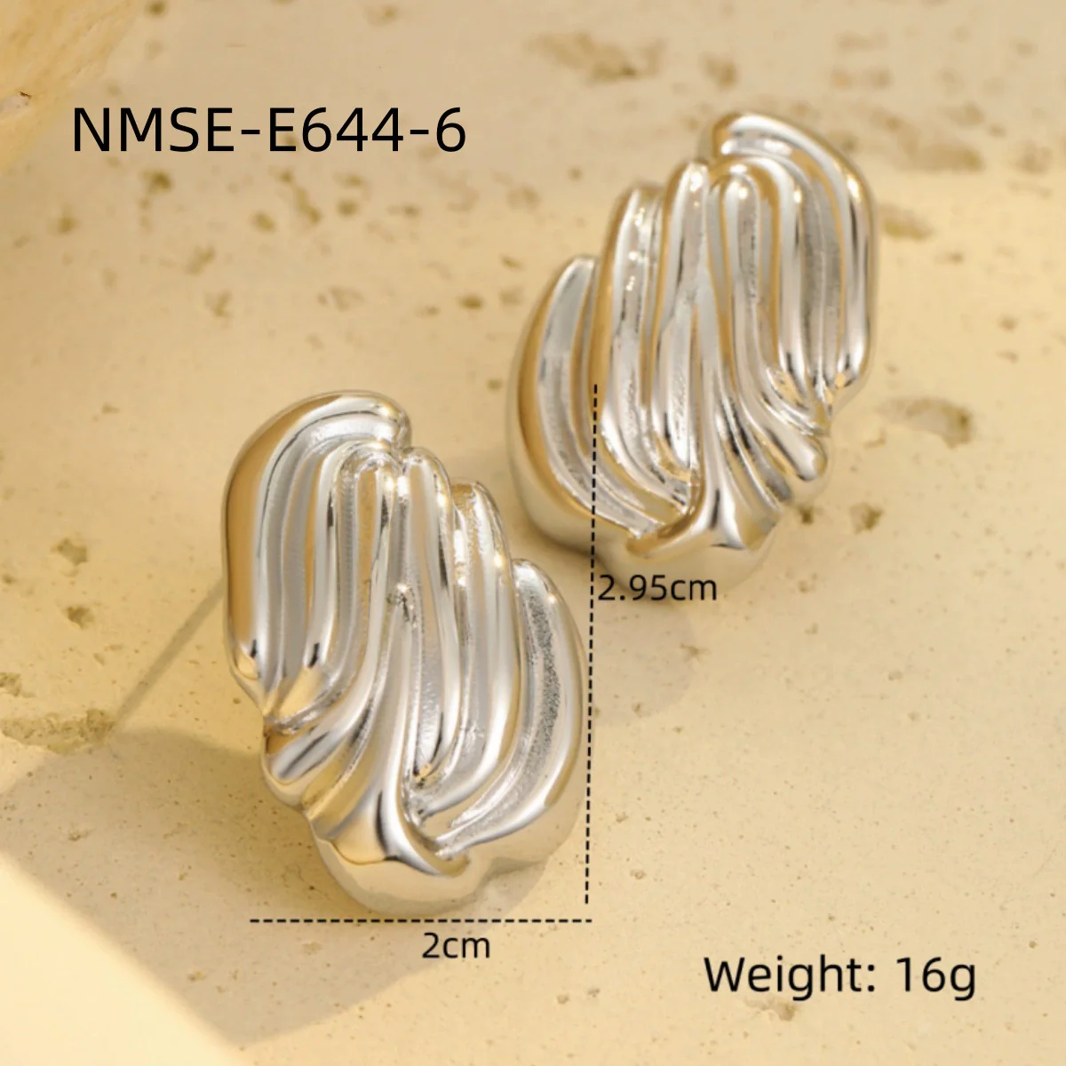 Wholesale Women's Electroplated Geometric Drop Shape Stainless Steel Jewelry Earrings Bracelets Rings - Image 9