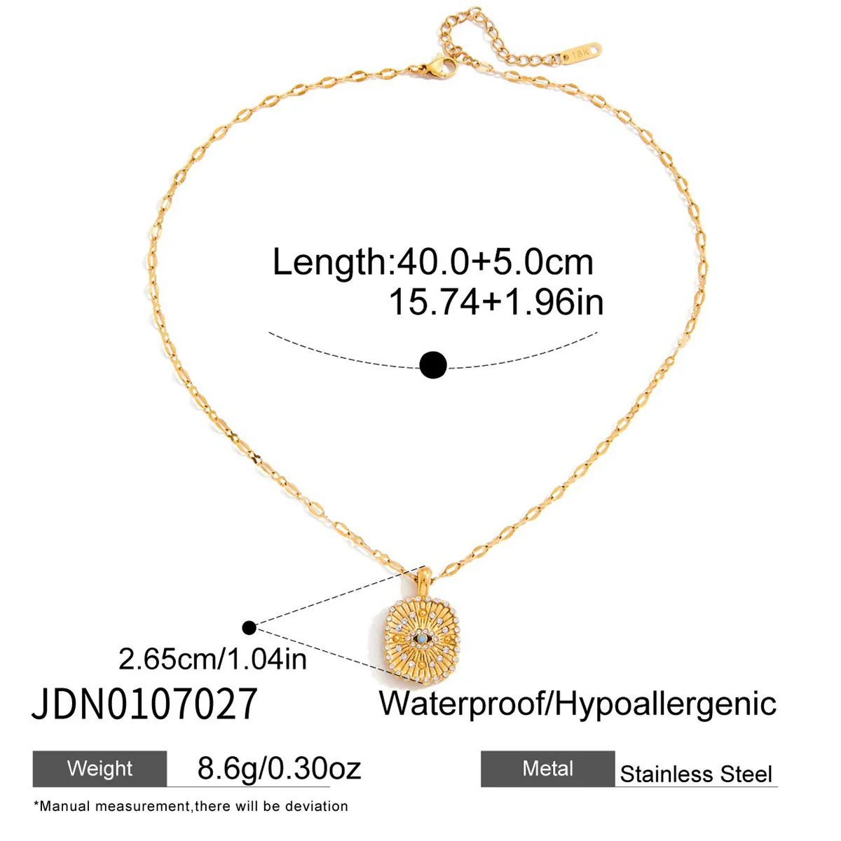 Wholesale Women's Electroplated Geometric Stainless Steel And Titanium Steel Necklace Regular Chain Sweater Chain Accessories - Image 13