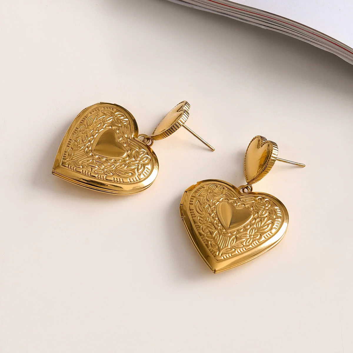 Wholesale Women's Electroplated Geometric Stainless Steel Earrings - Image 4