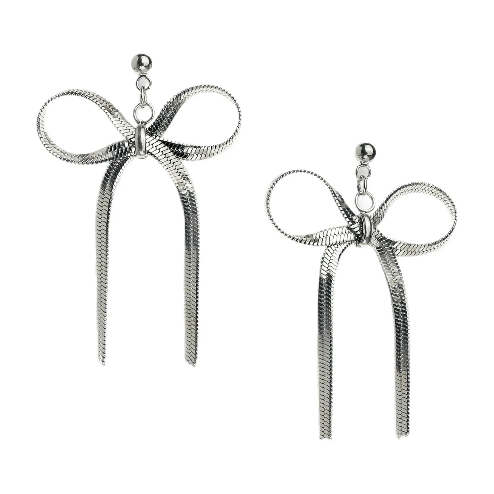 Wholesale Women's Electroplated Real Gold Bow Earrings Made Of Titanium Steel And Stainless Steel - Image 5
