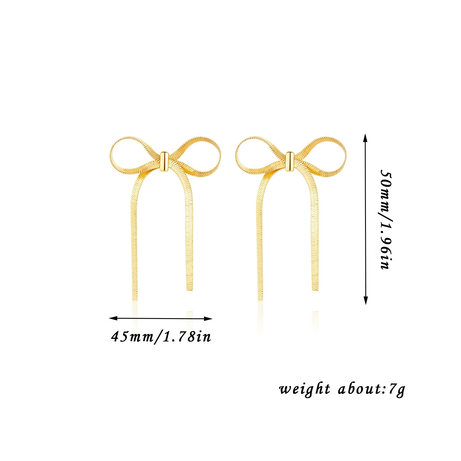 Wholesale Women's Electroplated Real Gold Bow Earrings Made Of Titanium Steel And Stainless Steel - Image 6