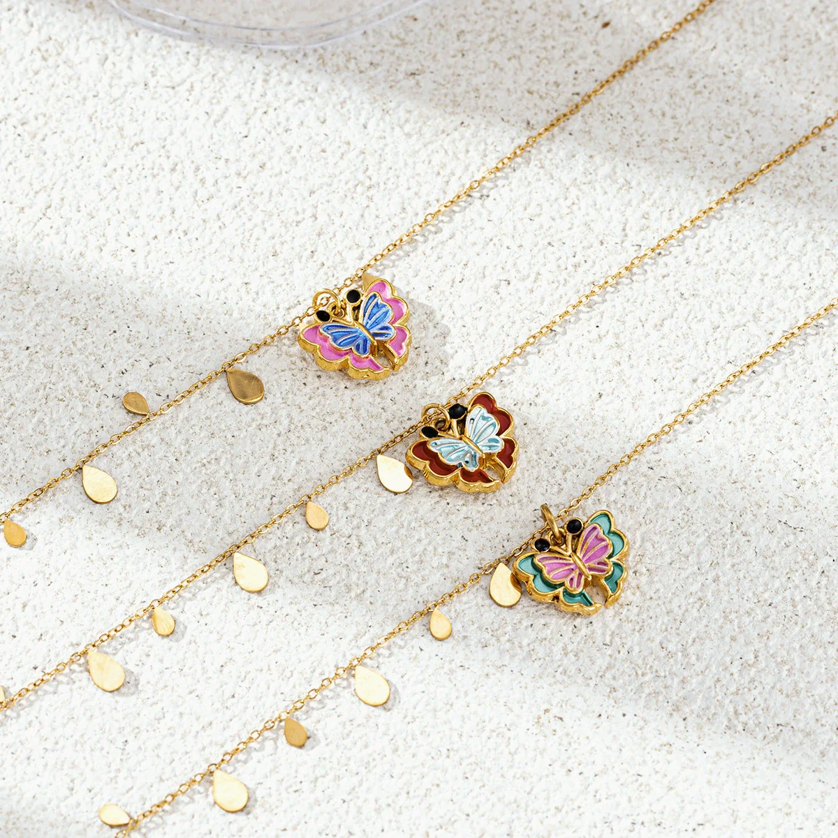 Wholesale Women's Electroplated Stainless Steel And Titanium Steel Butterfly Pendant Sweater Necklace In Light Luxury Niche Style - Image 2