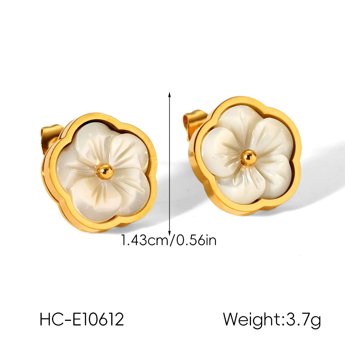 Wholesale Women's Electroplated Stainless Steel Geometric Flower Earrings - Image 20