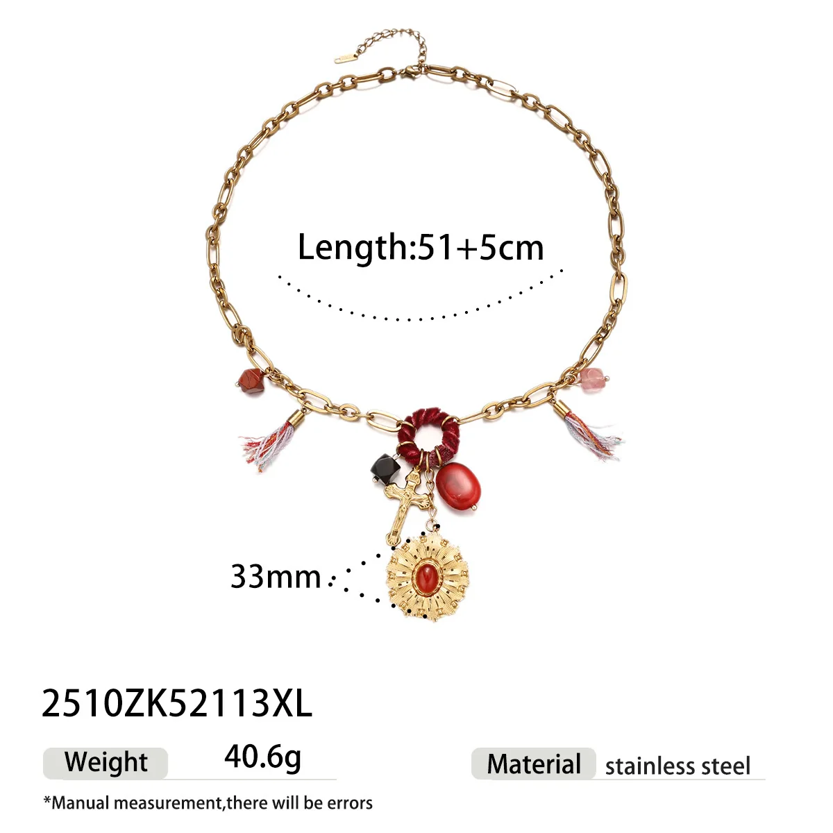 Wholesale Women's Electroplated Titanium Steel Flower Necklace - Image 6