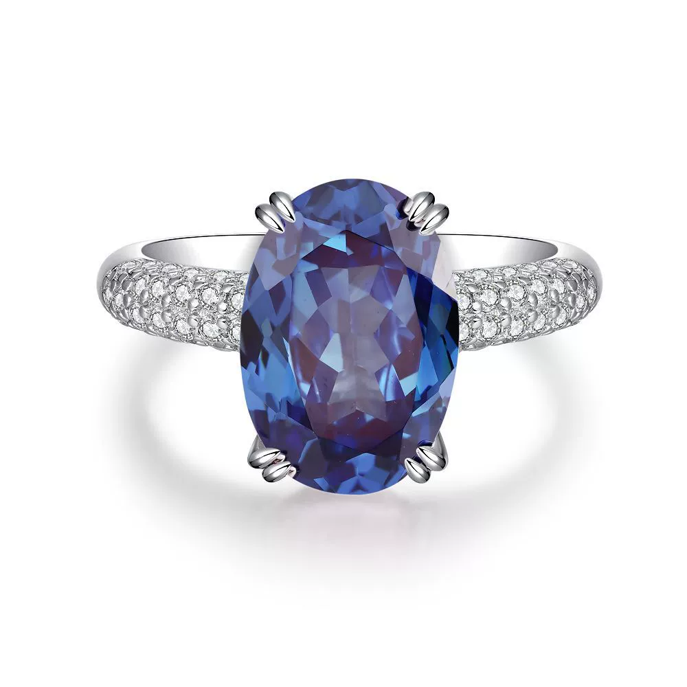Wholesale Women's Elegant Geometric S925 Silver Ring With High Carbon Diamond Zircon Inlay And Electroplating Treatment - Image 5