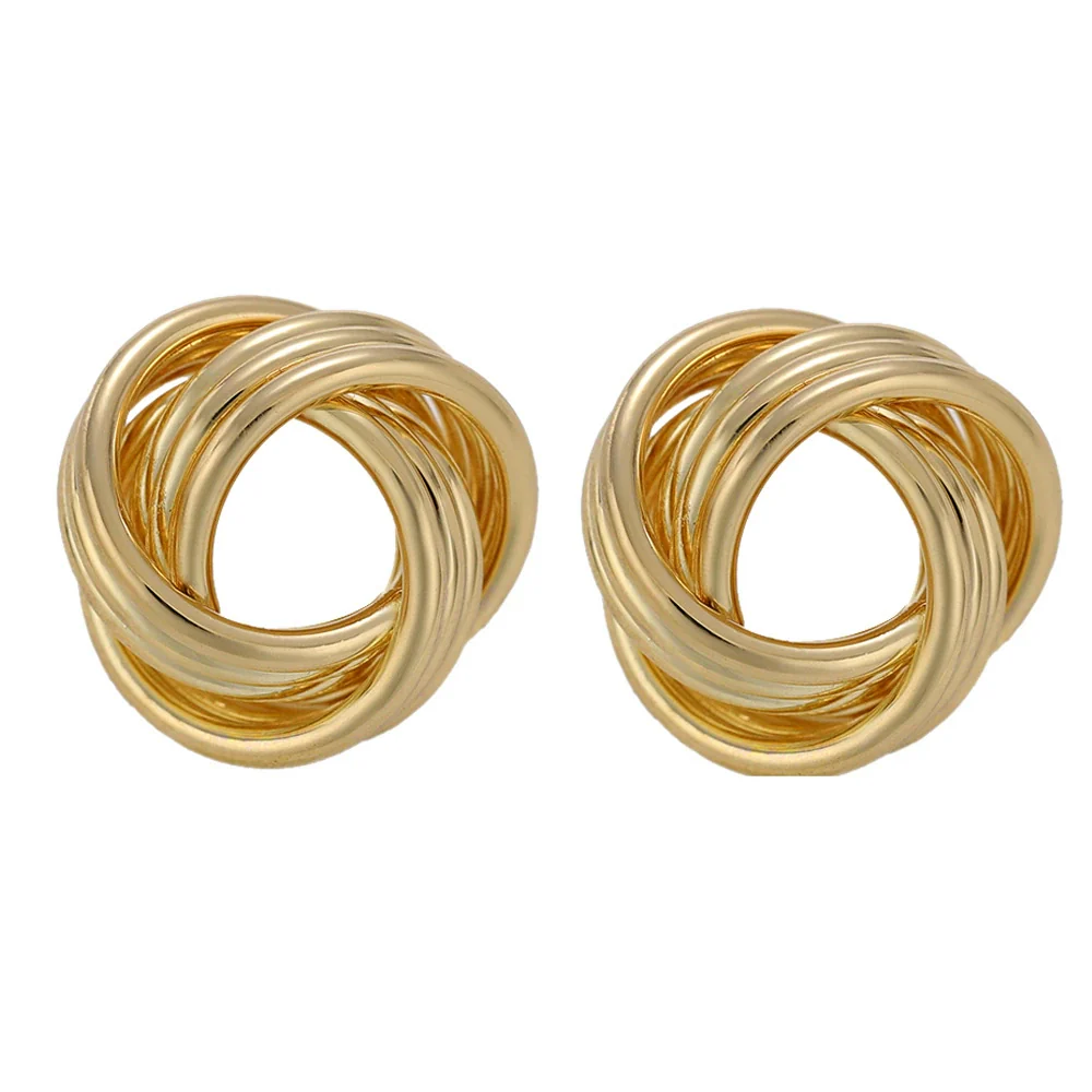 Wholesale Women's Exaggerated Creative Personality Fashion Alloy Inlaid Rhinestone Big Circle Geometric Electroplated Earrings - Image 17
