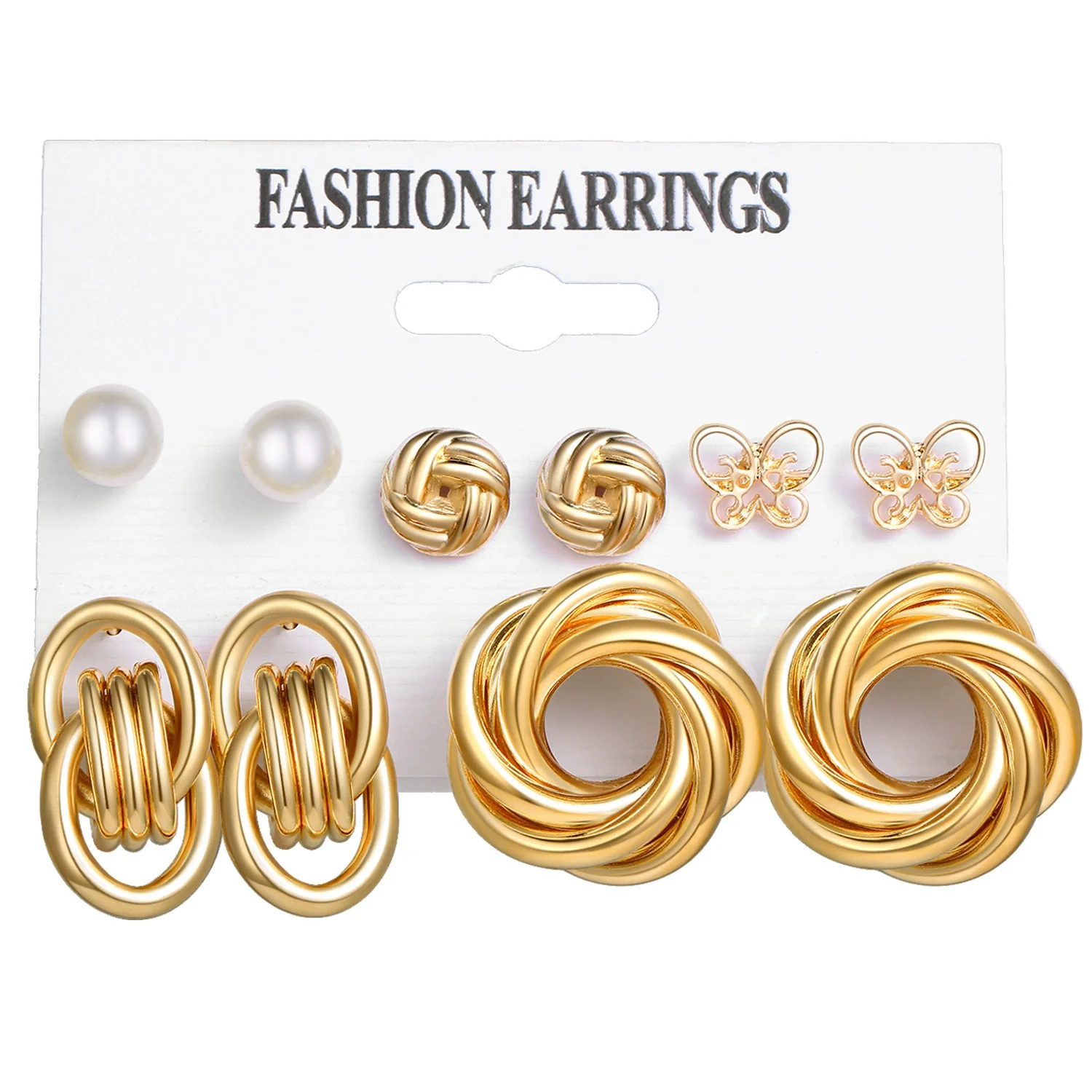 Wholesale Women's Exaggerated Creative Personality Fashion Alloy Inlaid Rhinestone Big Circle Geometric Electroplated Earrings - Image 18