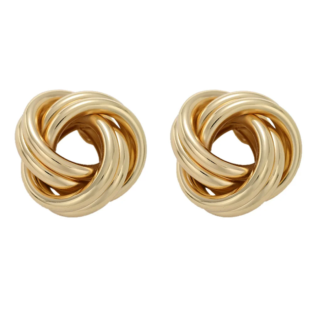 Wholesale Women's Exaggerated Creative Personality Fashion Alloy Inlaid Rhinestone Big Circle Geometric Electroplated Earrings - Image 23