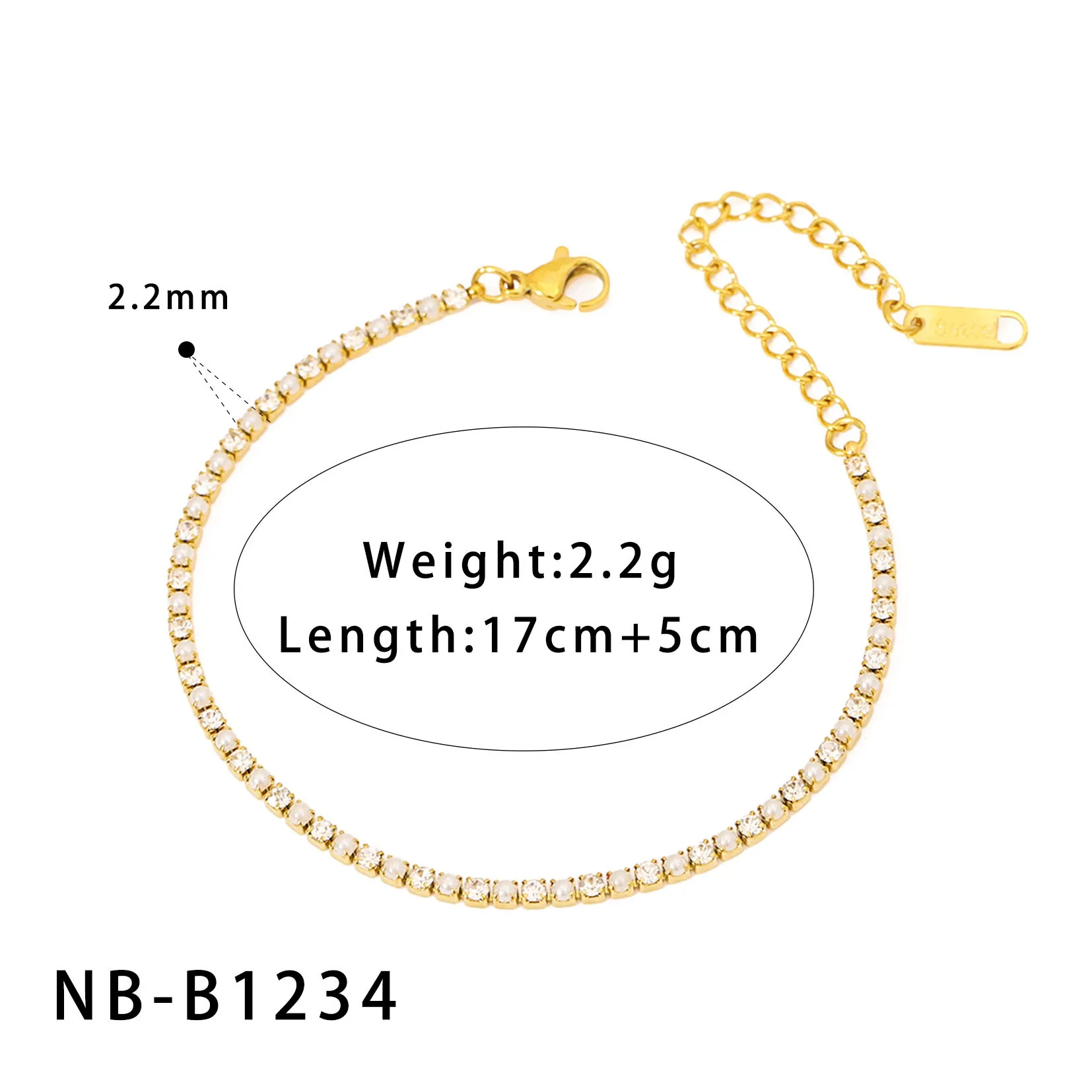 Wholesale Women's Exquisite Light Luxury Highend Electroplated Stainless Steel And 18K Heart Shape And Geometric Bracelet With Inlaid Zircon Design - Image 6