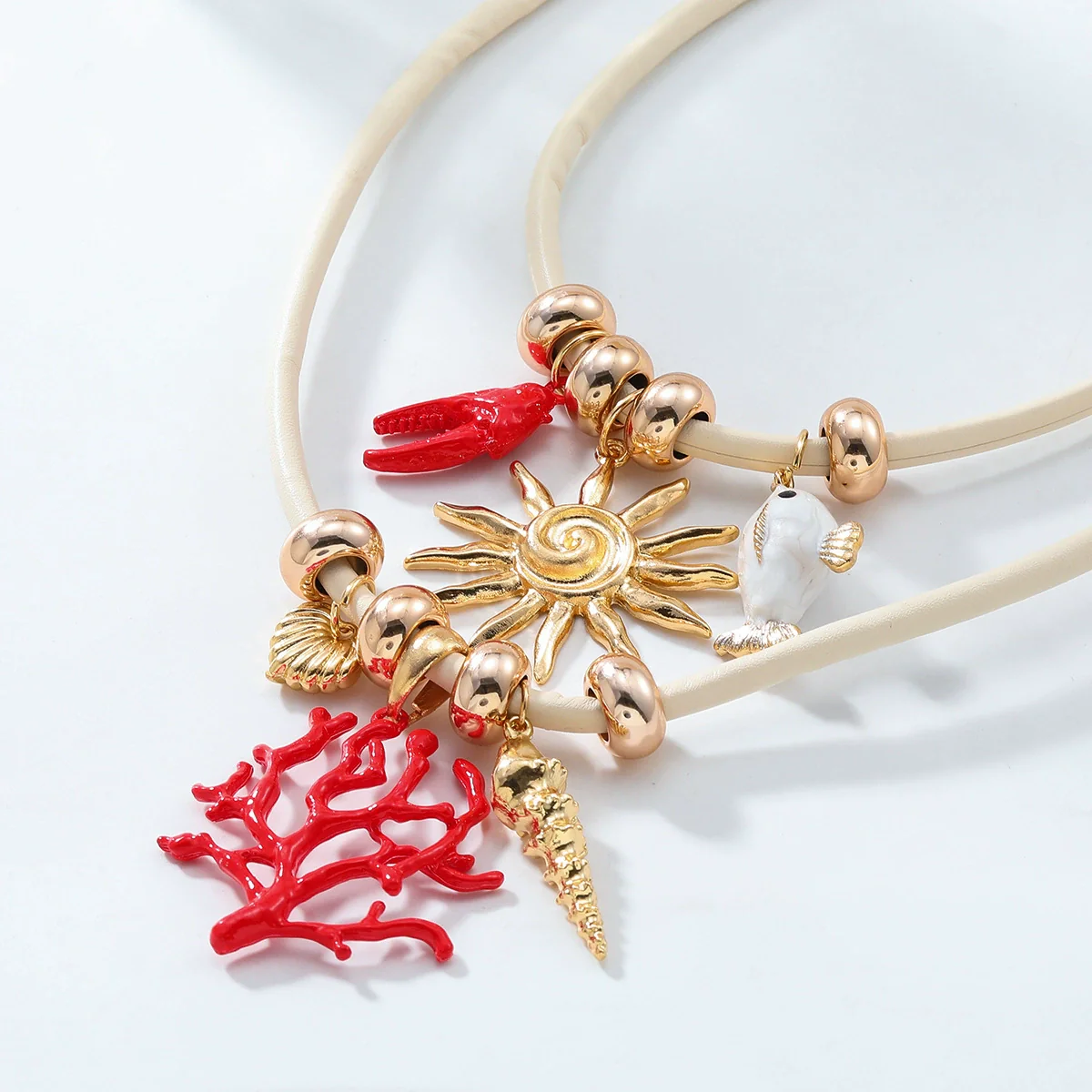 Wholesale Women's Fashion Alloy Animal Zodiac Geometric Necklace Electroplated Rope Style - Image 4