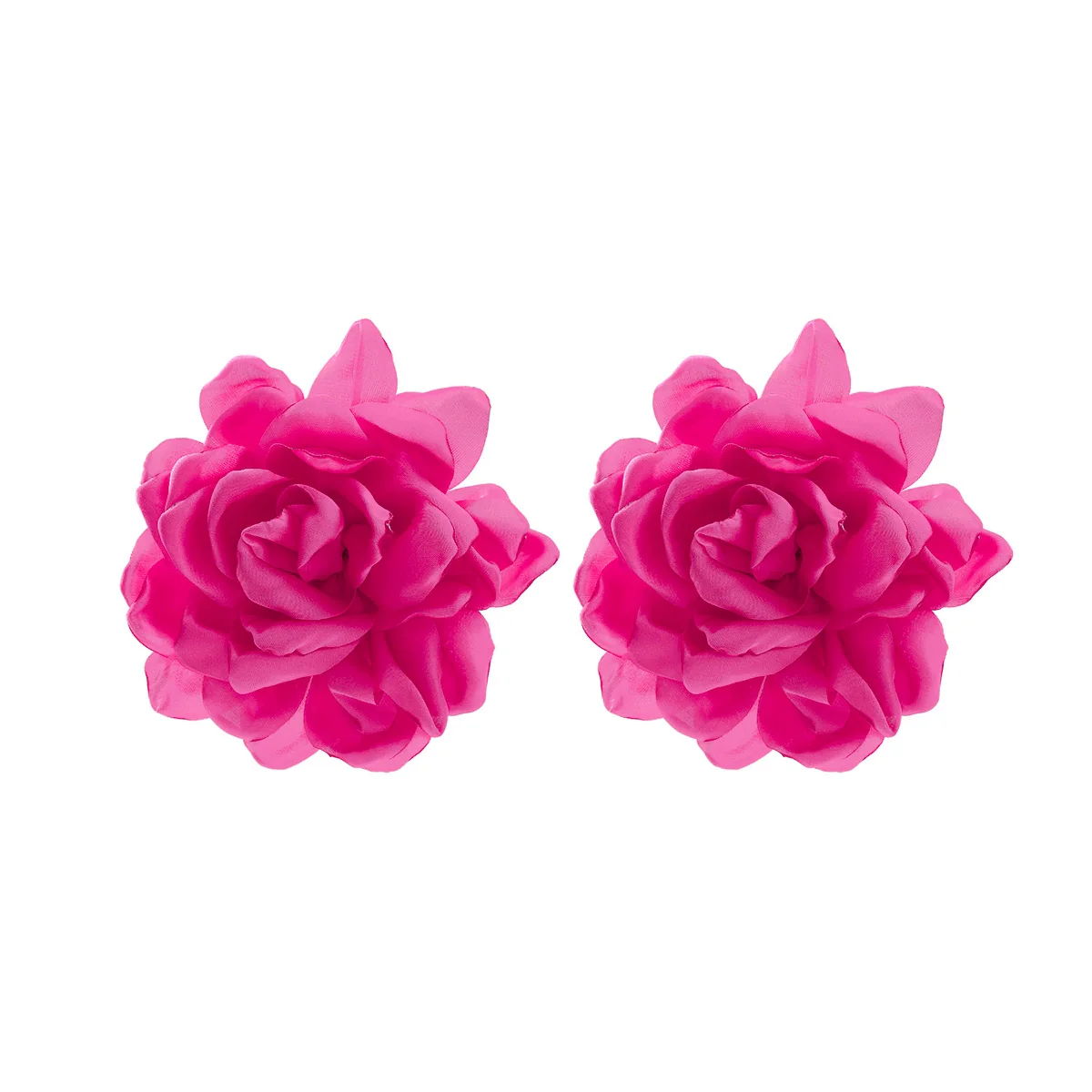 Wholesale Women's Fashion Fabric Handmade Flower Petals Earrings - Image 5