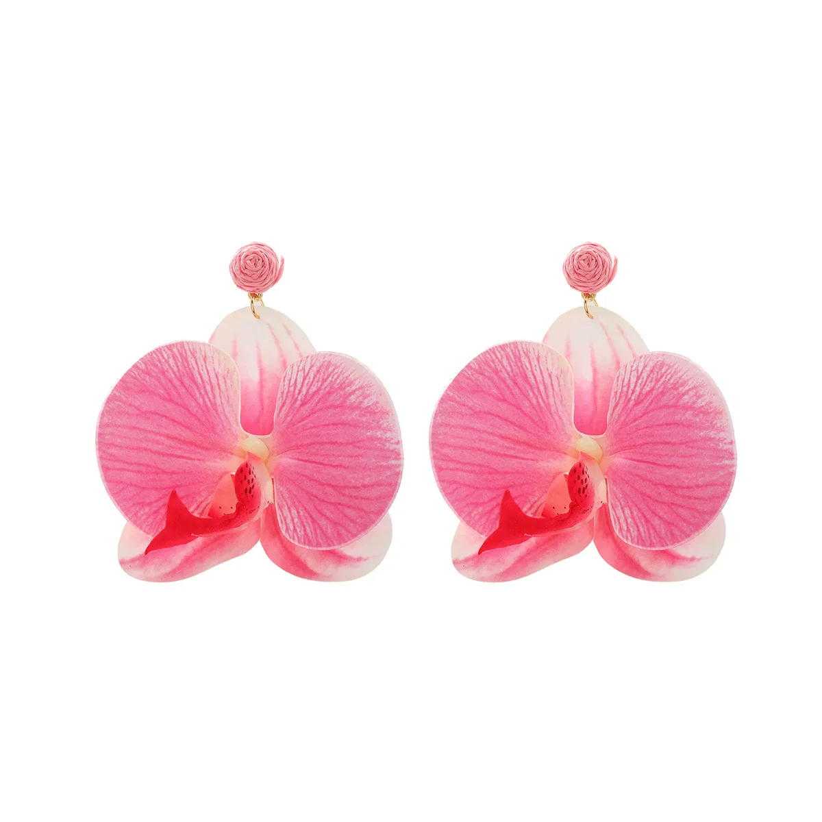 Wholesale Women's Fashion Flower Shape Zinc Alloy Electroplated Earrings - Image 6
