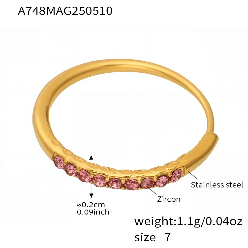 Wholesale Women's Fashion Geometric Ferris Wheel Water Drop Flower Opening Ring Stainless Steel 18K Gold Plated - Image 7