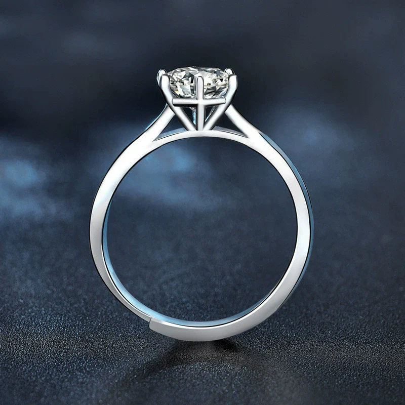 Wholesale Women's Fashion Geometric Moissanite S925 Sterling Silver Electroplated Ring - Image 2