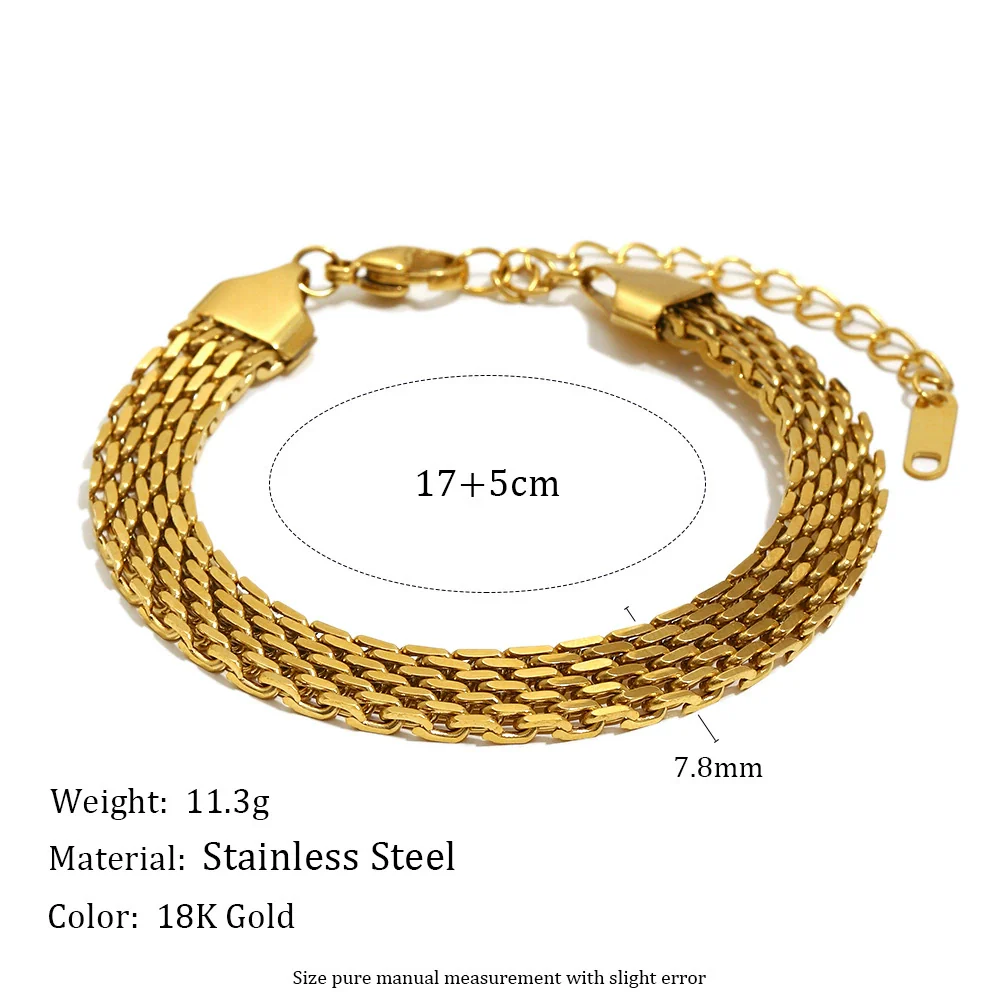Wholesale Women's Fashion Geometric Stainless Steel Electroplated Bracelet - Image 2