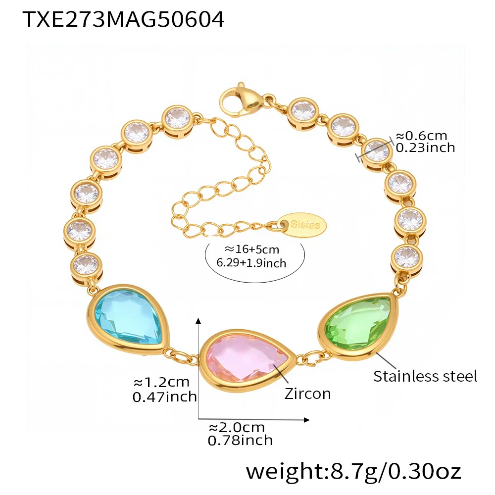 Wholesale Women's Fashion Geometric Stainless Steel Electroplated Ferris Wheel Bracelet Jewelry - Image 11