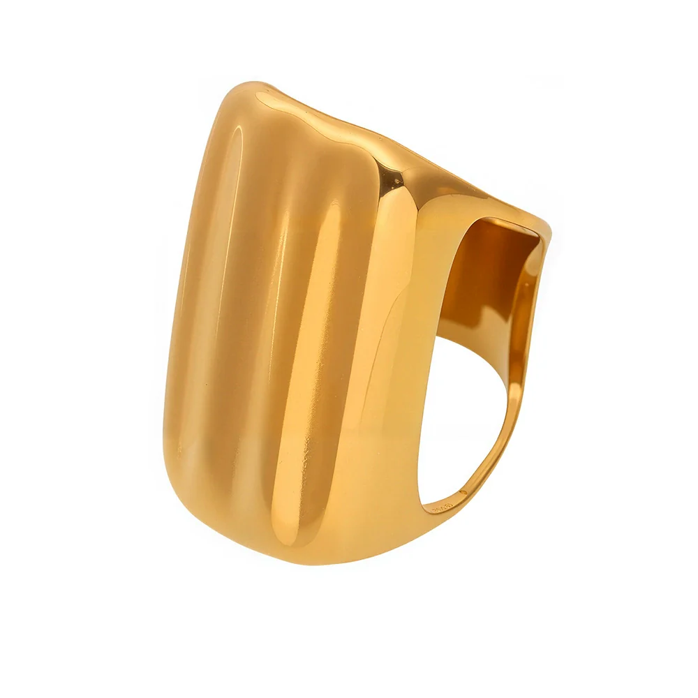 Wholesale Women's Fashion Geometric Stainless Steel Electroplated Ferris Wheel Ring Hand Jewelry - Image 5