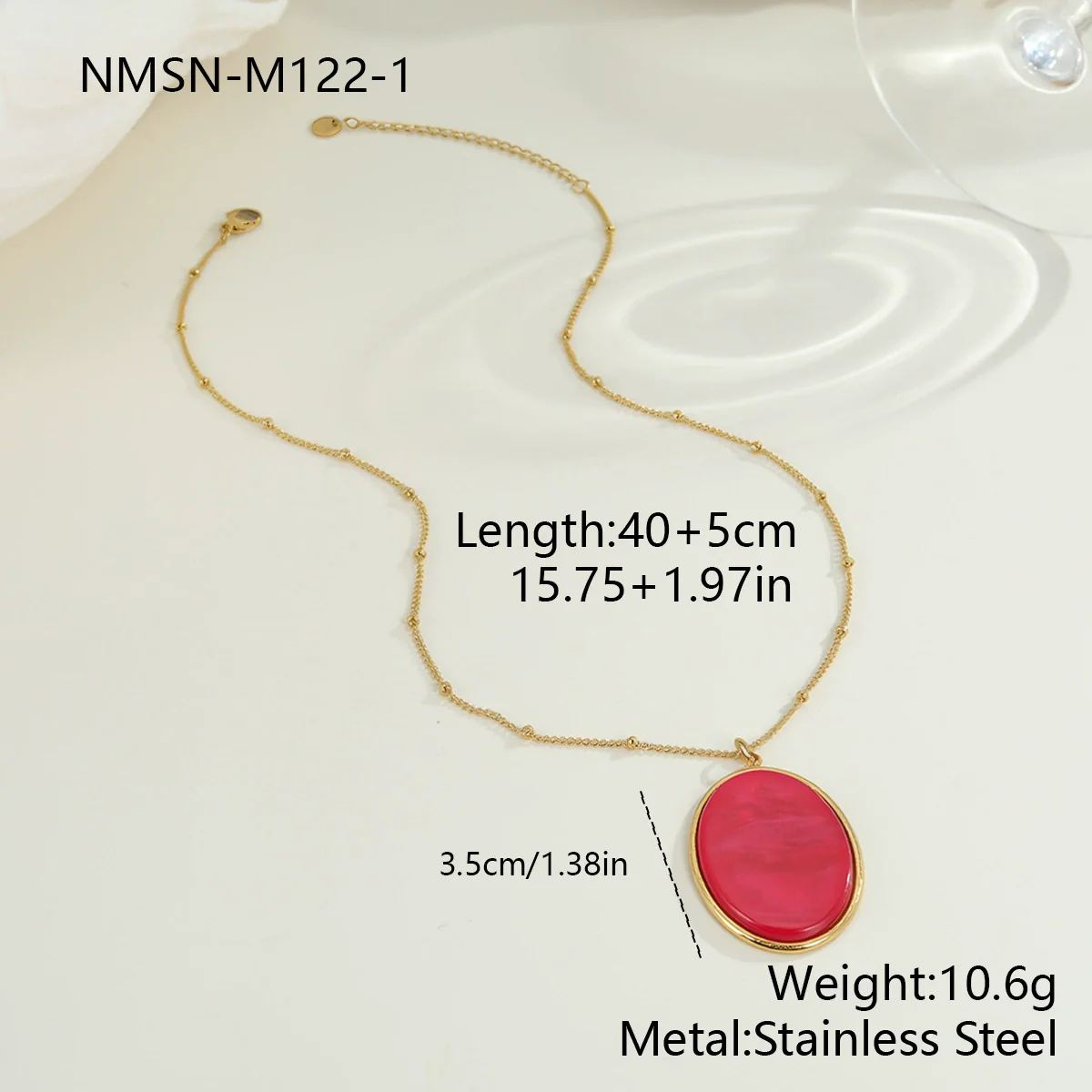 Wholesale Women's Fashion Jewelry Stainless Steel Geometric Leopard Print Electroplated Pendant Necklace And Earrings - Image 8