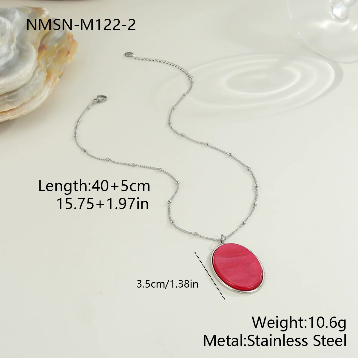 Wholesale Women's Fashion Jewelry Stainless Steel Geometric Leopard Print Electroplated Pendant Necklace And Earrings - Image 9