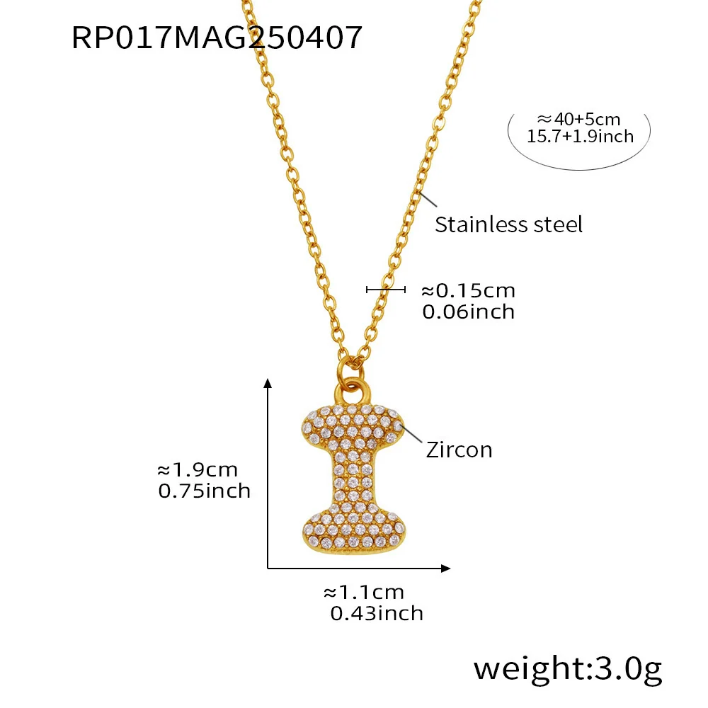 Wholesale Women's Fashion Luxury Electroplated Geometric Ferris Wheel English Letters Zircon Stainless Steel And Titanium Steel Necklace - Image 14