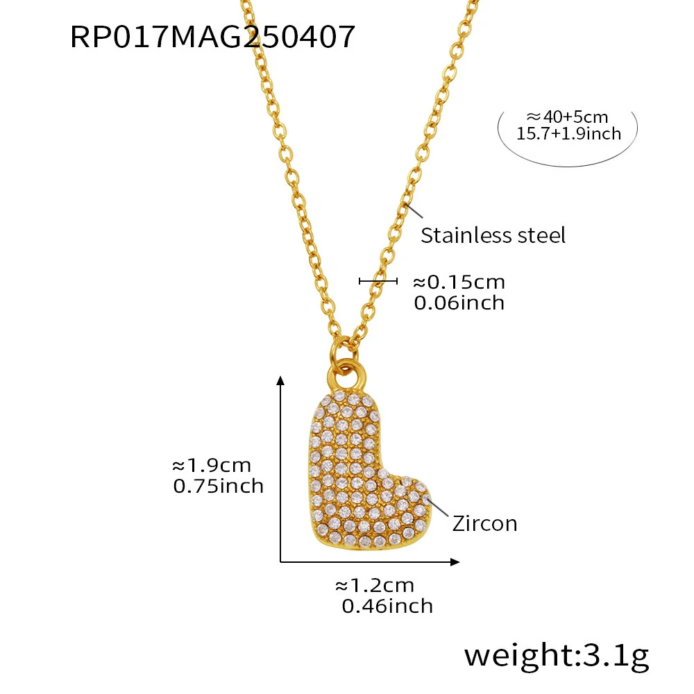 Wholesale Women's Fashion Luxury Electroplated Geometric Ferris Wheel English Letters Zircon Stainless Steel And Titanium Steel Necklace - Image 17