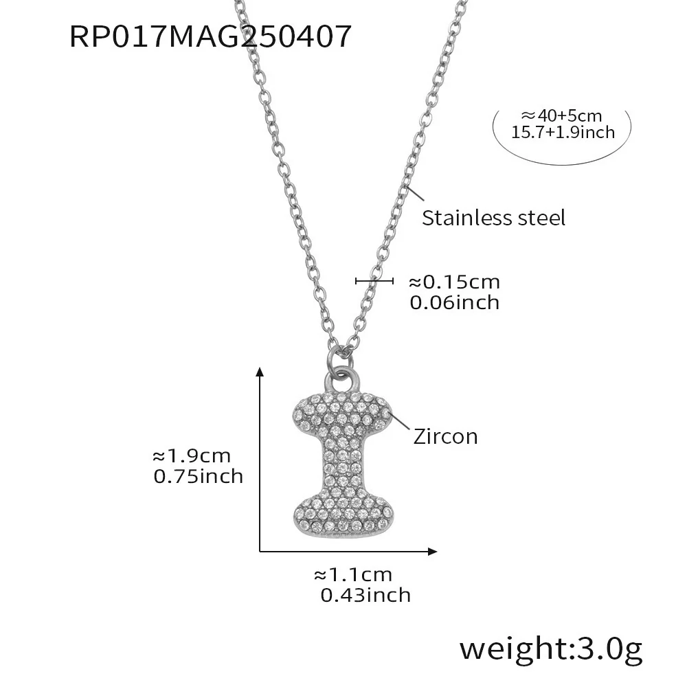 Wholesale Women's Fashion Luxury Electroplated Geometric Ferris Wheel English Letters Zircon Stainless Steel And Titanium Steel Necklace - Image 40