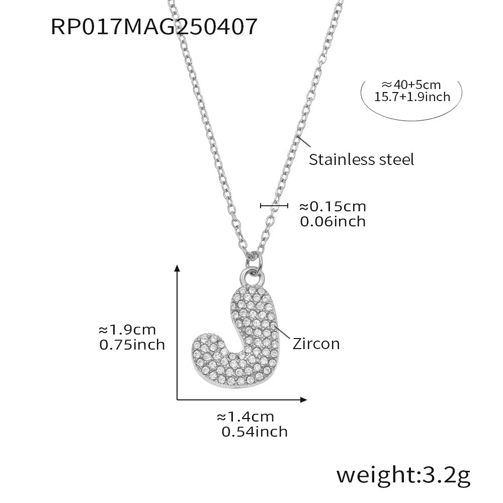 Wholesale Women's Fashion Luxury Electroplated Geometric Ferris Wheel English Letters Zircon Stainless Steel And Titanium Steel Necklace - Image 41