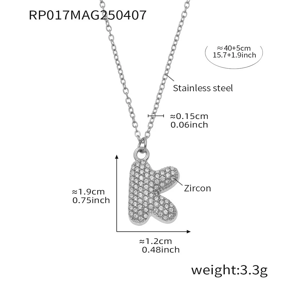 Wholesale Women's Fashion Luxury Electroplated Geometric Ferris Wheel English Letters Zircon Stainless Steel And Titanium Steel Necklace - Image 42