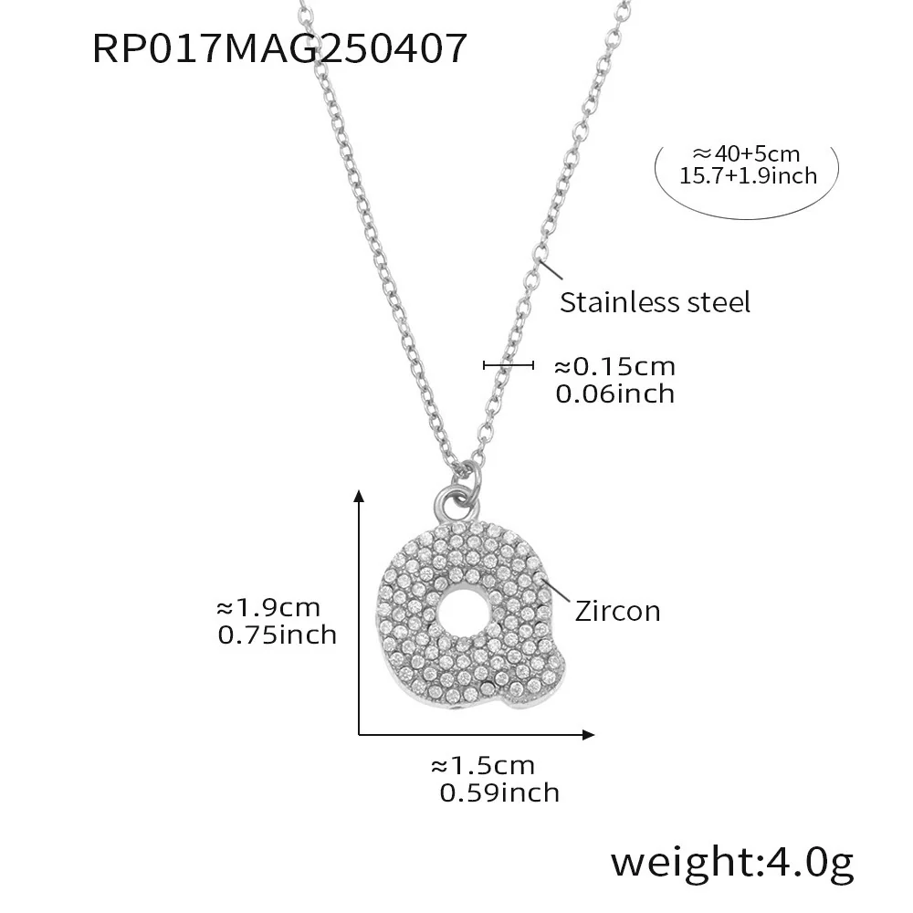Wholesale Women's Fashion Luxury Electroplated Geometric Ferris Wheel English Letters Zircon Stainless Steel And Titanium Steel Necklace - Image 48