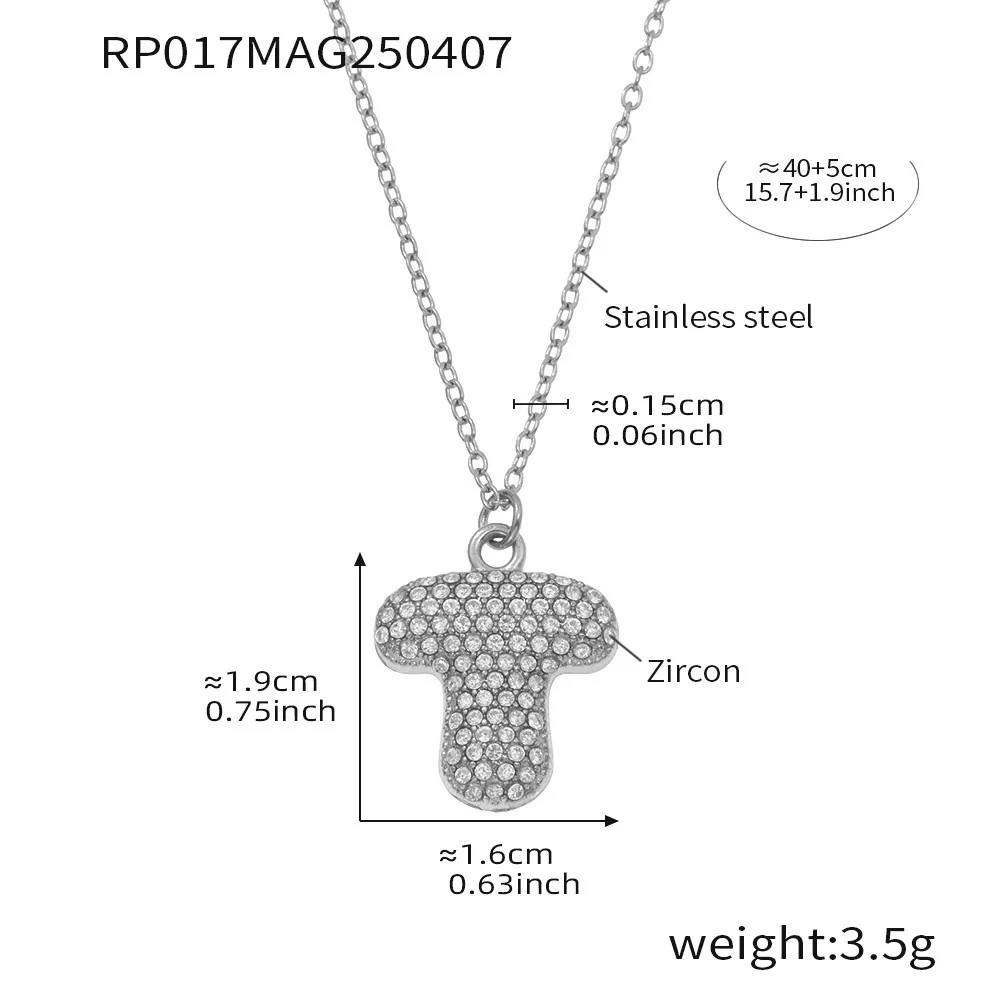 Wholesale Women's Fashion Luxury Electroplated Geometric Ferris Wheel English Letters Zircon Stainless Steel And Titanium Steel Necklace - Image 51