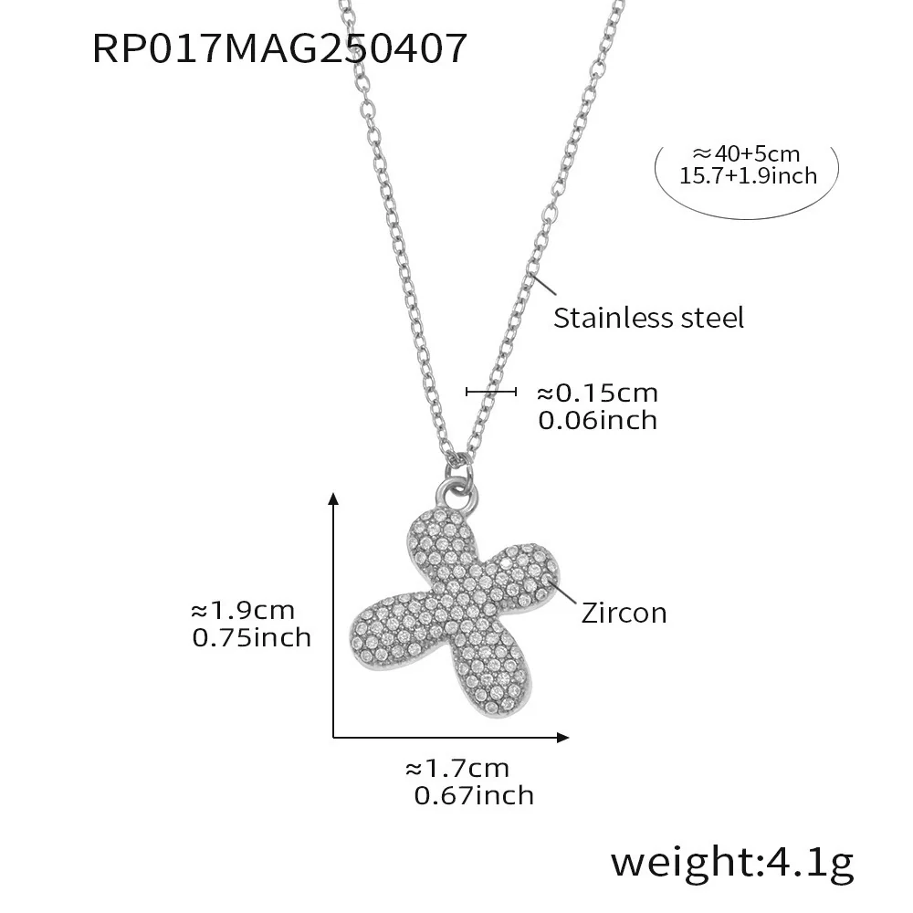 Wholesale Women's Fashion Luxury Electroplated Geometric Ferris Wheel English Letters Zircon Stainless Steel And Titanium Steel Necklace - Image 55