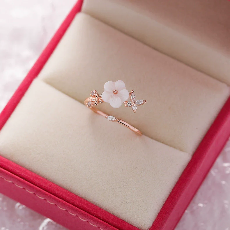 Wholesale Women's Fashion Natural Copper Flower Ring With Geometric Styling And Electroplating Treatment - Image 13