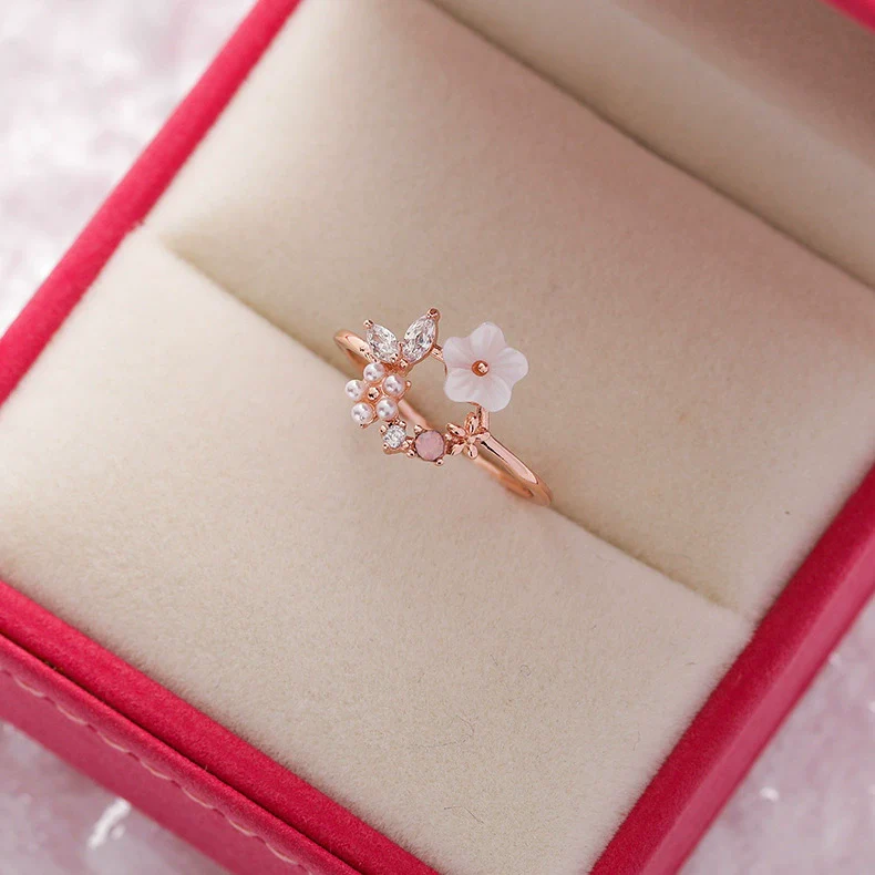 Wholesale Women's Fashion Natural Copper Flower Ring With Geometric Styling And Electroplating Treatment - Image 18