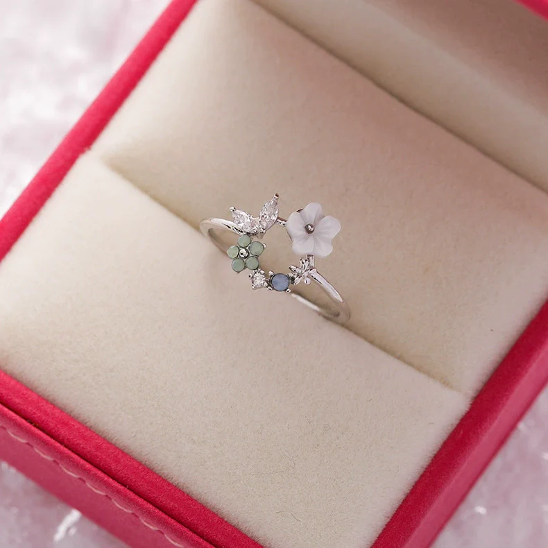 Wholesale Women's Fashion Natural Copper Flower Ring With Geometric Styling And Electroplating Treatment - Image 19