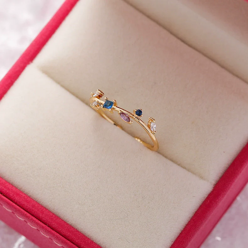 Wholesale Women's Fashion Natural Copper Flower Ring With Geometric Styling And Electroplating Treatment - Image 20